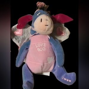 Disney Love Bug Eeyore Plush - Pink and Blue